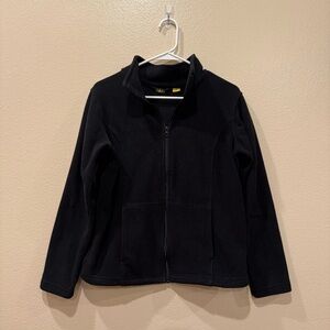 Cabela’s Black Full Zip Fleece Jacket Women’s Small Lightweight Outdoor Layer